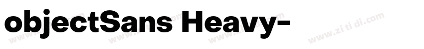 objectSans Heavy字体转换
